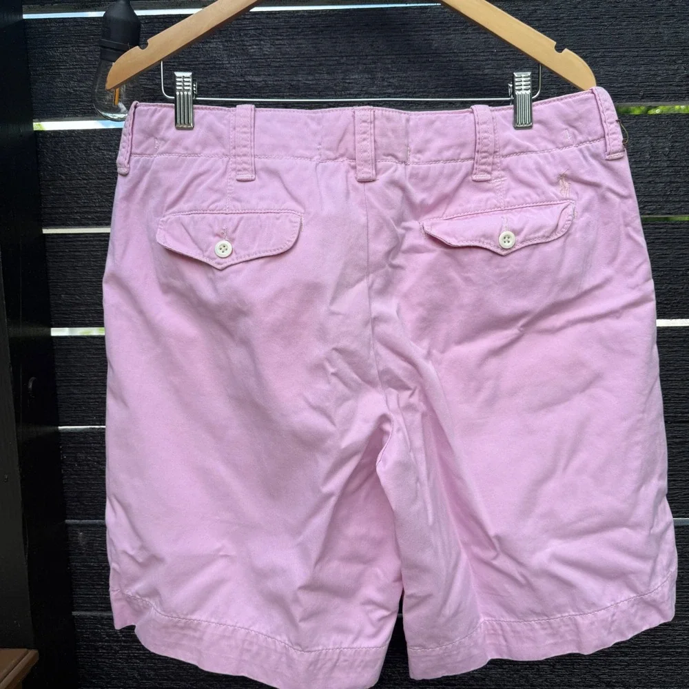 Vintage Polo Ralph Lauren Mens 34 Chino Shorts Pink Cotton Vintage Preppy Casual